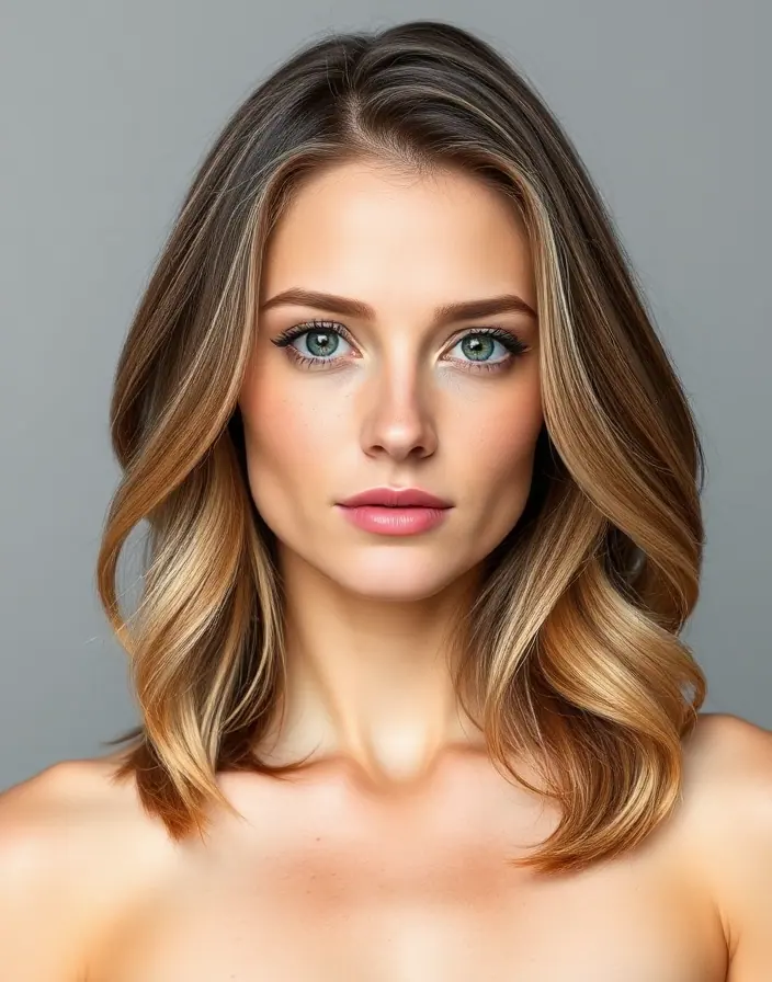 After balayage blowout